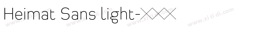 Heimat Sans light字体转换